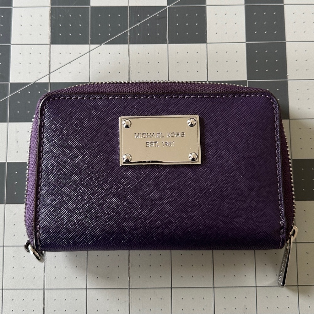 Michael Kors Jet Set mini wallet, dark purple